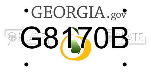 G8170B Georgia License Plate