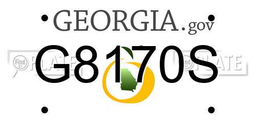 G8170S Georgia License Plate