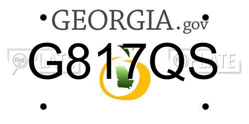 G817QS Georgia License Plate