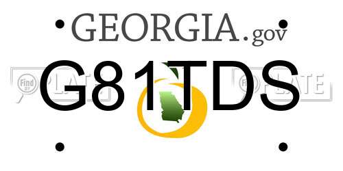 G81TDS Georgia License Plate