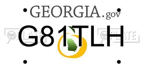G81TLH Georgia License Plate