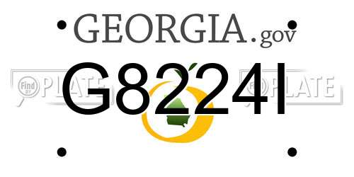 G8224I Georgia License Plate