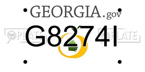 G8274I Georgia License Plate