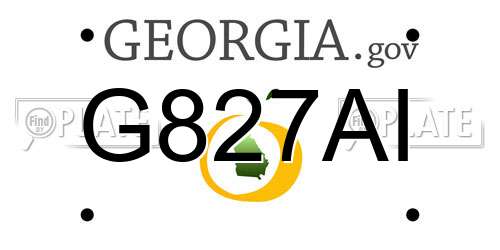 G827AI Georgia License Plate