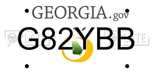 G82YBB Georgia License Plate