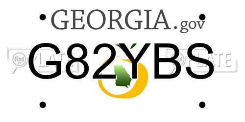 G82YBS Georgia License Plate