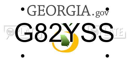 G82YSS Georgia License Plate