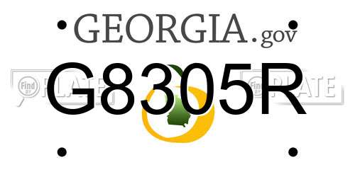 G8305R Georgia License Plate