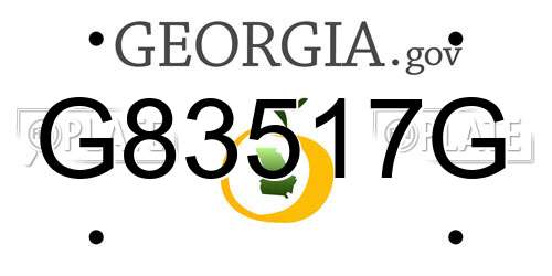 G83517G Georgia License Plate