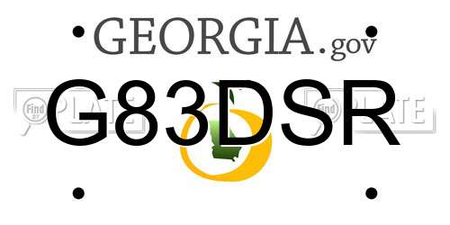 G83DSR Georgia License Plate