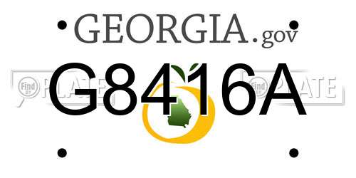 G8416A Georgia License Plate