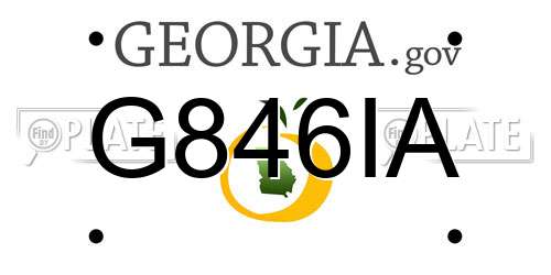 G846IA Georgia License Plate