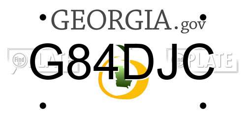 G84DJC Georgia License Plate