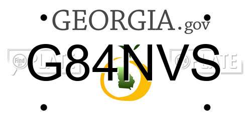 G84NVS Georgia License Plate
