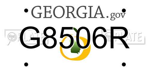 G8506R Georgia License Plate