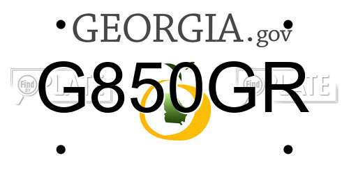 G850GR Georgia License Plate