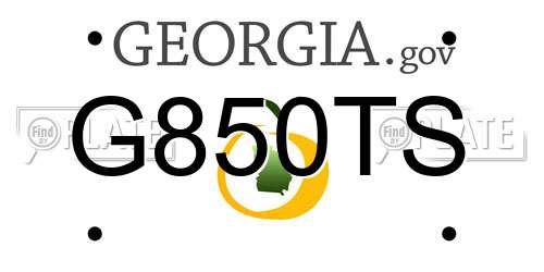 G850TS Georgia License Plate