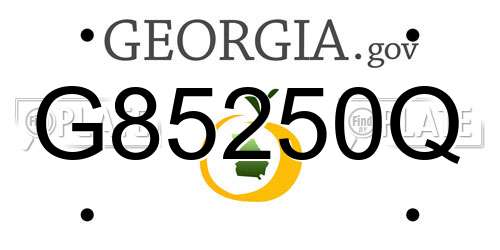 G85250Q Georgia License Plate