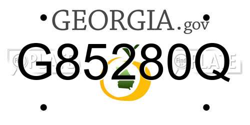 G85280Q Georgia License Plate