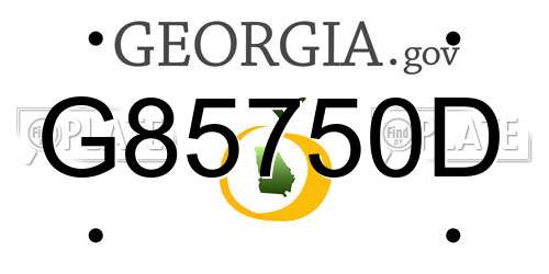 G85750D Georgia License Plate