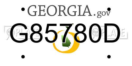 G85780D Georgia License Plate