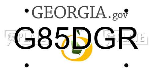 G85DGR Georgia License Plate