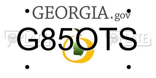 G85OTS Georgia License Plate
