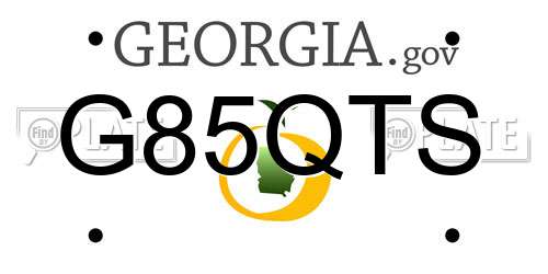 G85QTS Georgia License Plate