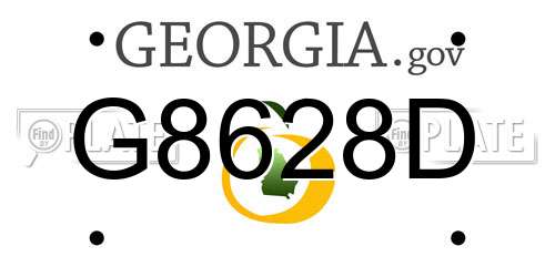 G8628D Georgia License Plate