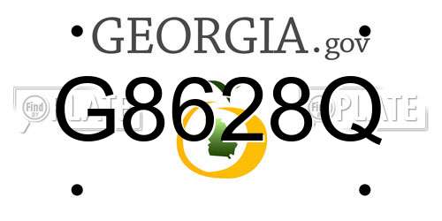 G8628Q Georgia License Plate