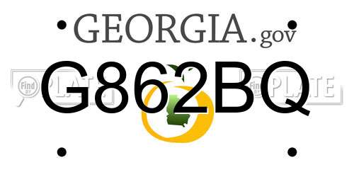 G862BQ Georgia License Plate