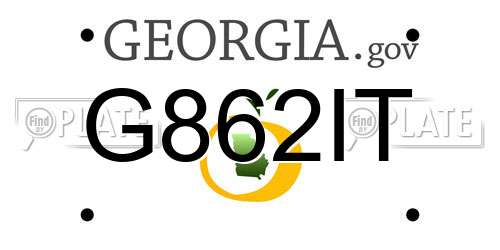 G862IT Georgia License Plate