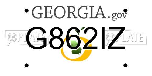 G862IZ Georgia License Plate
