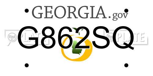 G862SQ Georgia License Plate