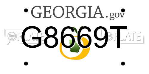 G8669T Georgia License Plate