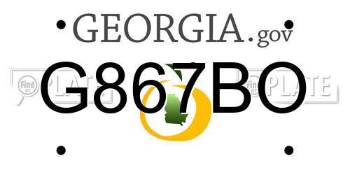 G867BO Georgia License Plate