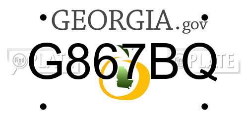 G867BQ Georgia License Plate