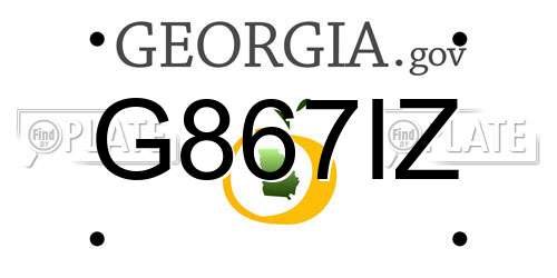 G867IZ Georgia License Plate