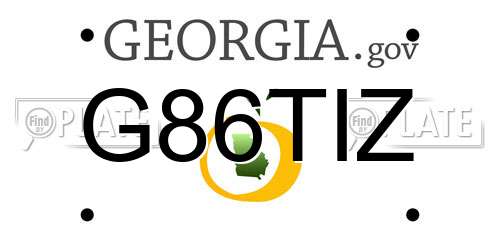 G86TIZ Georgia License Plate