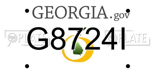 G8724I Georgia License Plate