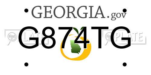 G874TG Georgia License Plate