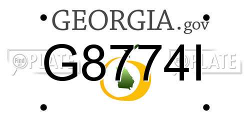 G8774I Georgia License Plate