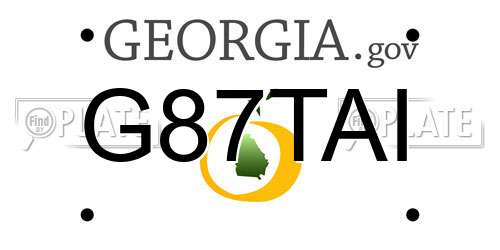 G87TAI Georgia License Plate