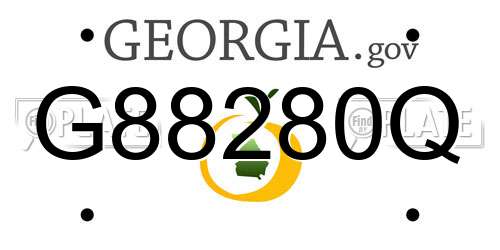 G88280Q Georgia License Plate