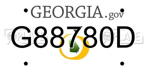 G88780D Georgia License Plate