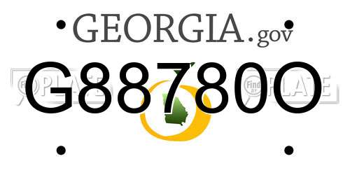 G88780O Georgia License Plate