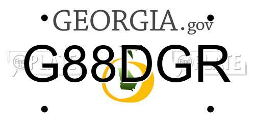 G88DGR Georgia License Plate