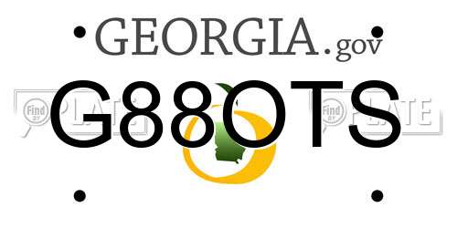 G88OTS Georgia License Plate