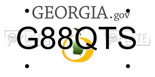 G88QTS Georgia License Plate
