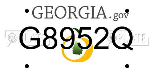 G8952Q Georgia License Plate
